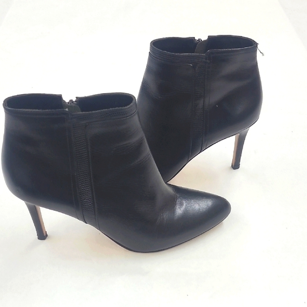 Coach Black Leather Pointed Toe Boots Size 7.5 ***See Description*** - Picture 1 of 11